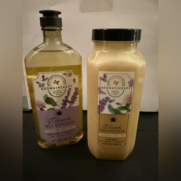 Bath & Body Works Other - Bath & Body Works Aromatherapy Lavender Mint Tea Body Wash and Soak Set